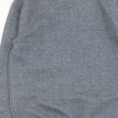 Mens UK Size S Easy Blue Henley Hoodie