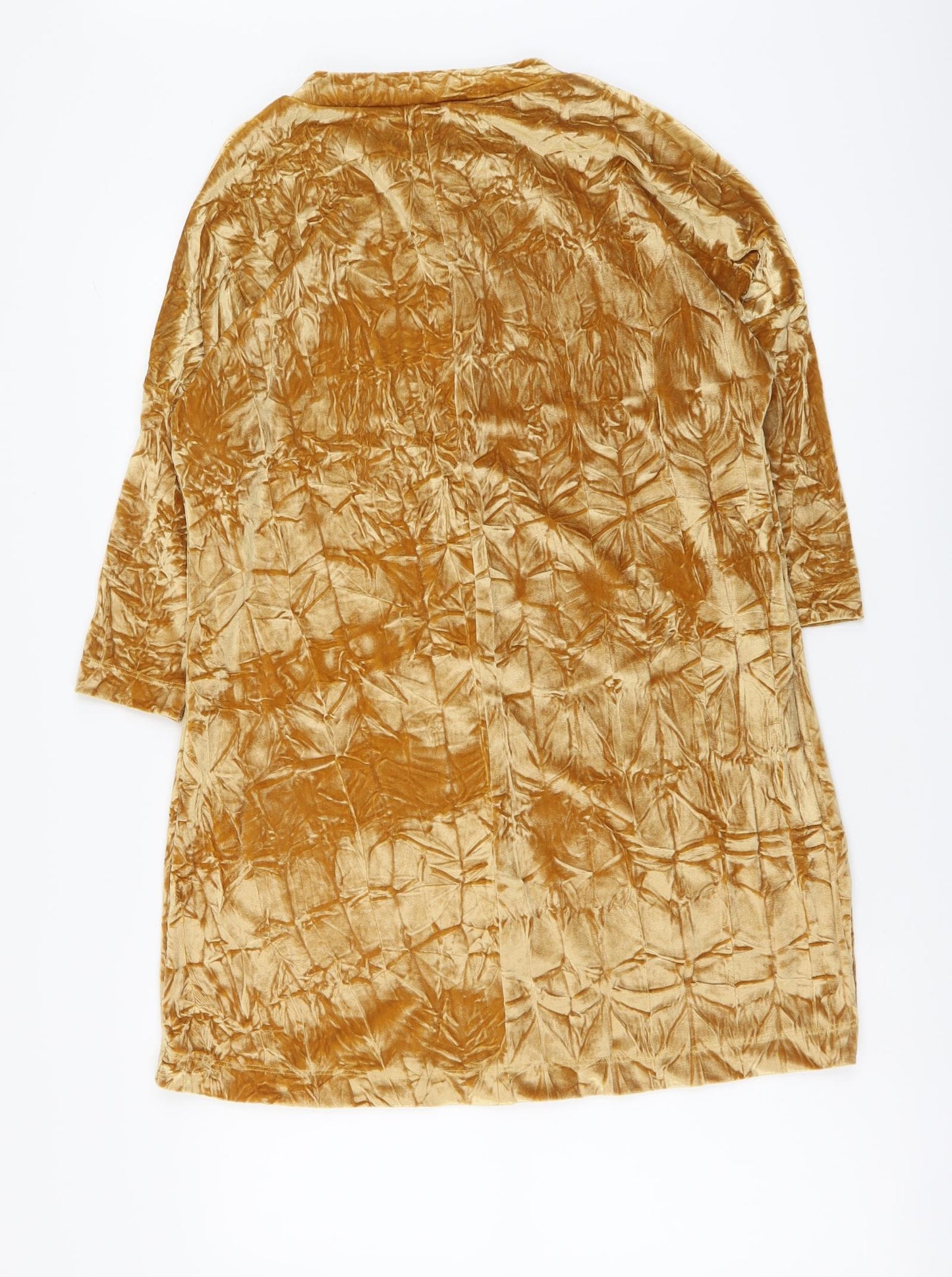 Womens UK Size S Zara Gold Tunic Blouse