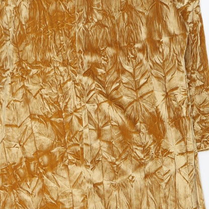 Womens UK Size S Zara Gold Tunic Blouse