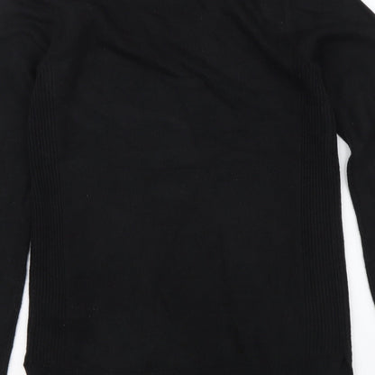 F&F Womens Black Boat Neck Acrylic Pullover Jumper Size 6