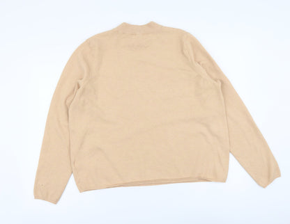 Primark Womens Beige Mock Neck Polyester Pullover Jumper Size XL