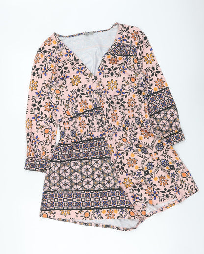 Womens UK Size 8 ASOS One-Piece Multicoloured Playsuit