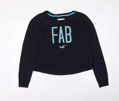 Hollister Womens Blue Cotton Pullover Sweatshirt Size M Pullover - Fab