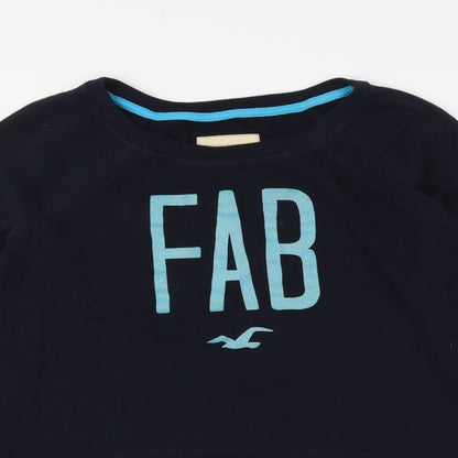Hollister Womens Blue Cotton Pullover Sweatshirt Size M Pullover - Fab