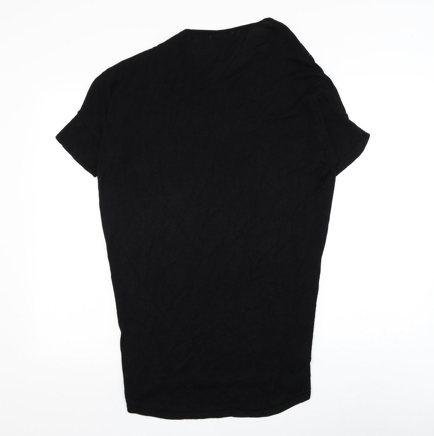 Saint Womens Black V-Neck Polyester Pullover Jumper Size M