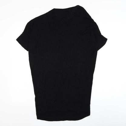 Saint Womens Black V-Neck Polyester Pullover Jumper Size M
