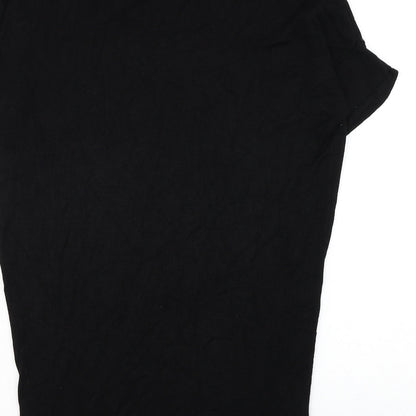 Saint Womens Black V-Neck Polyester Pullover Jumper Size M