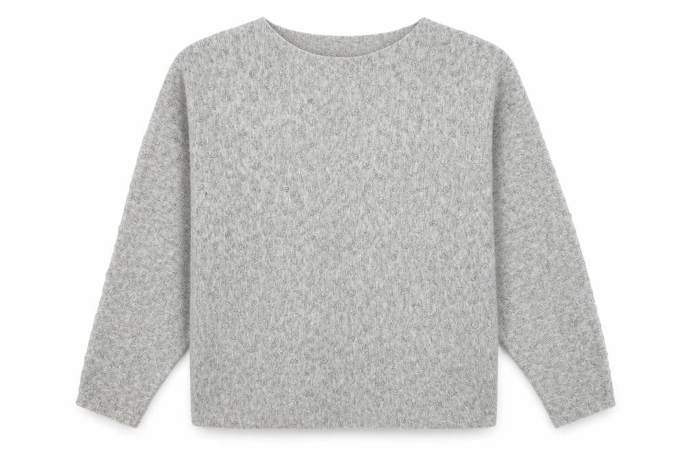 Womens UK Size M Apricot Grey Pullover Jumper