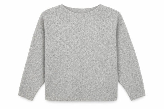 Womens UK Size M Apricot Grey Pullover Jumper