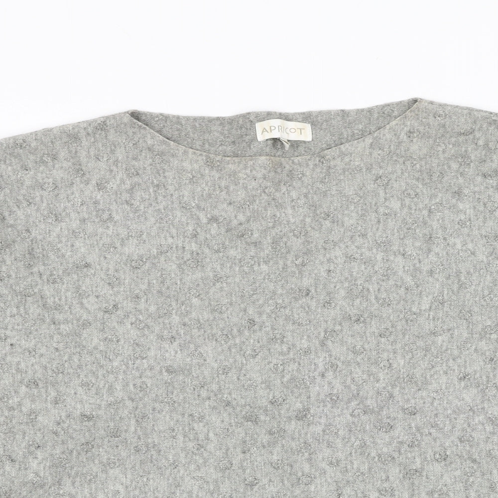 Womens UK Size M Apricot Grey Pullover Jumper