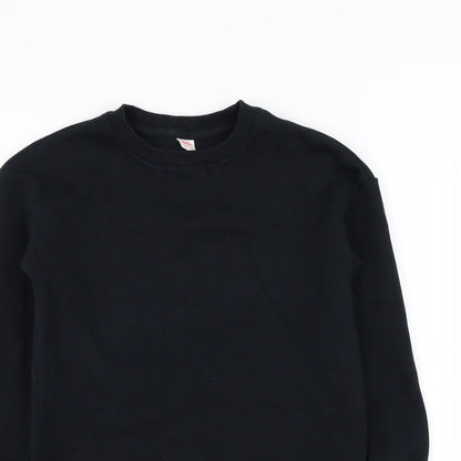 Baleno Girls Black Cotton Pullover Sweatshirt Size 10-11 Years Pullover