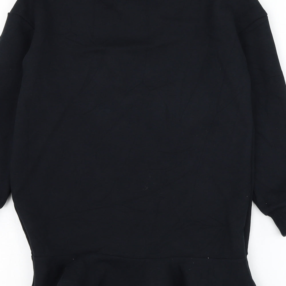 Baleno Girls Black Cotton Pullover Sweatshirt Size 10-11 Years Pullover