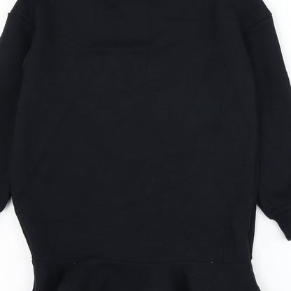 Baleno Girls Black Cotton Pullover Sweatshirt Size 10-11 Years Pullover