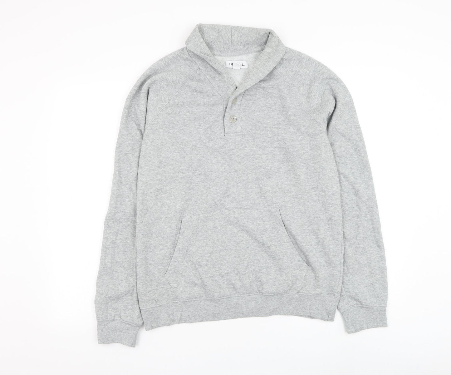 Rail Mens Grey Polyester Pullover Sweatshirt Size M