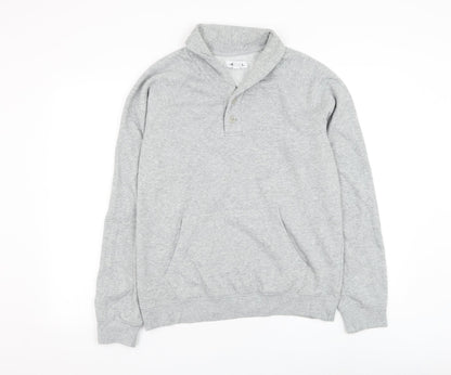 Rail Mens Grey Polyester Pullover Sweatshirt Size M
