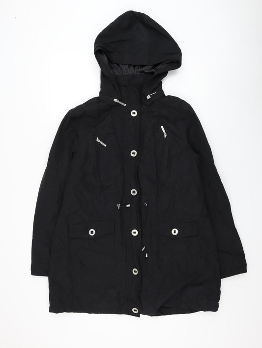 Per Una Womens White Parka Coat Size 14 Zip