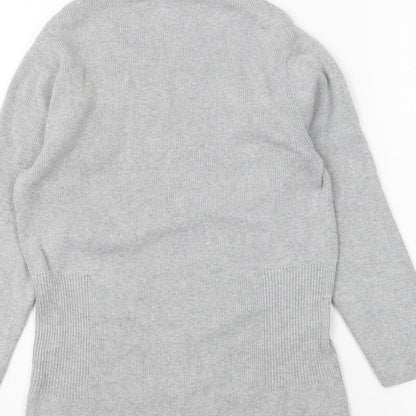 Gap Womens Grey Round Neck Cotton Pullover Jumper Size S