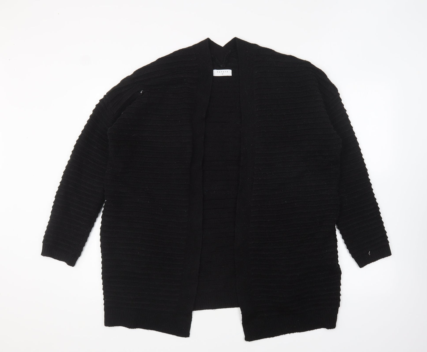 Womens UK Size M Papaya Black Cardigan Jumper