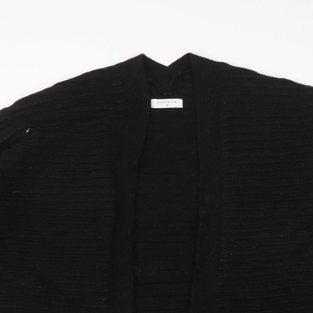 Womens UK Size M Papaya Black Cardigan Jumper