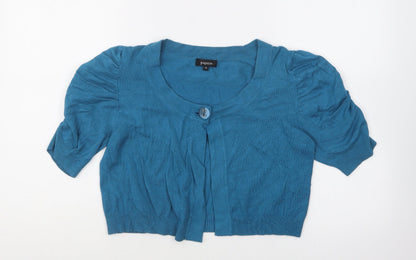 Womens UK Size 12 Papaya Blue Cardigan Jumper