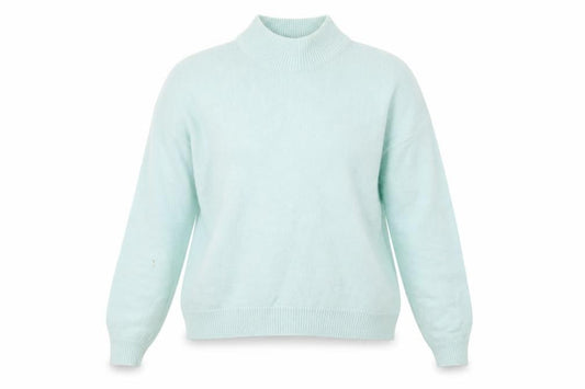 New Look Womens Green High Neck Nylon Pullover Jumper Size 14