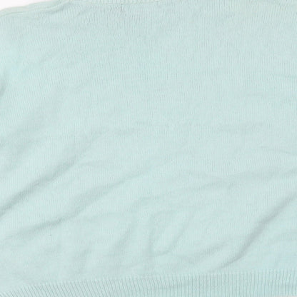 New Look Womens Green High Neck Nylon Pullover Jumper Size 14