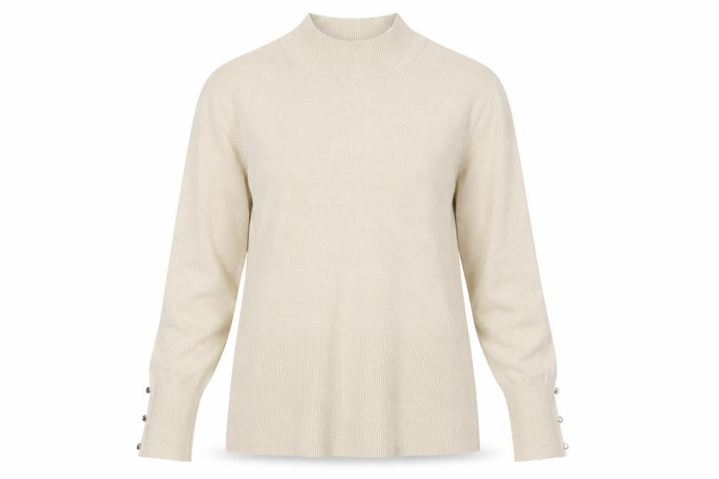 Womens UK Size L Simon Jeffrey Beige Pullover Jumper