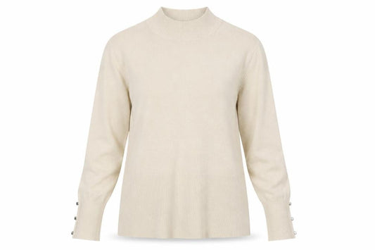 Womens UK Size L Simon Jeffrey Beige Pullover Jumper