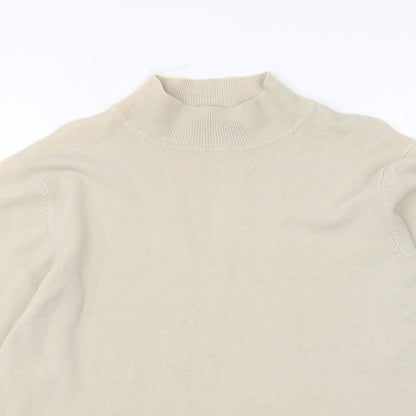 Womens UK Size L Simon Jeffrey Beige Pullover Jumper
