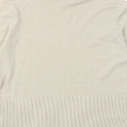 Womens UK Size L Simon Jeffrey Beige Pullover Jumper
