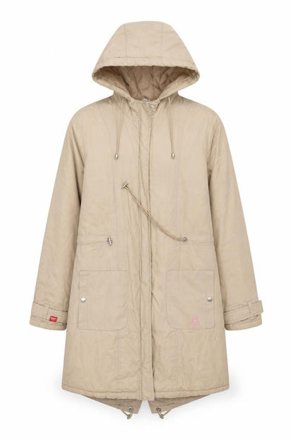Hamett Womens Beige Parka Coat Size S Zip