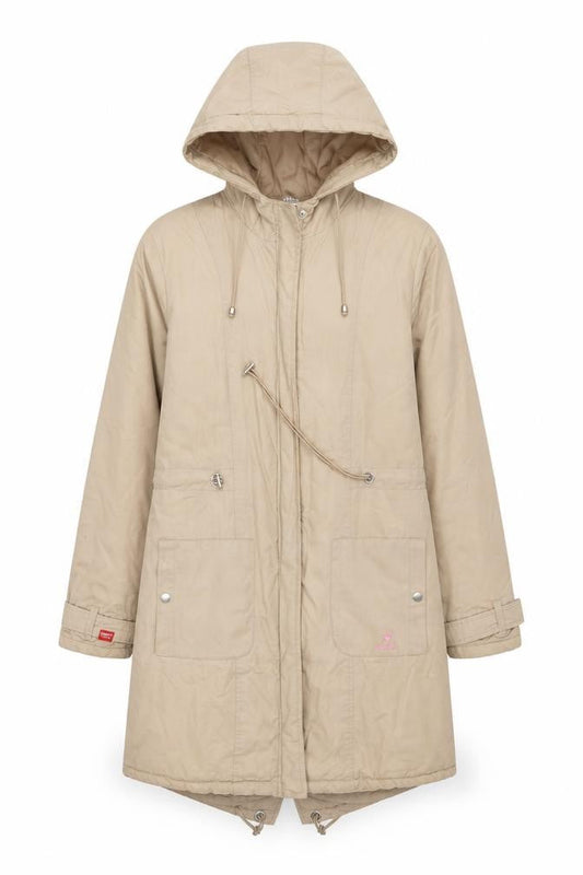 Hamett Womens Beige Parka Coat Size S Zip