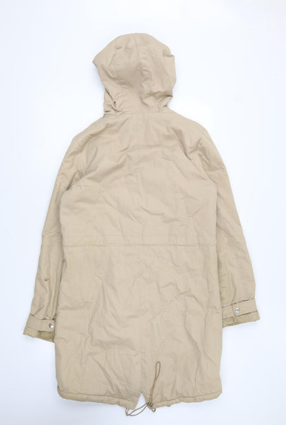 Hamett Womens Beige Parka Coat Size S Zip