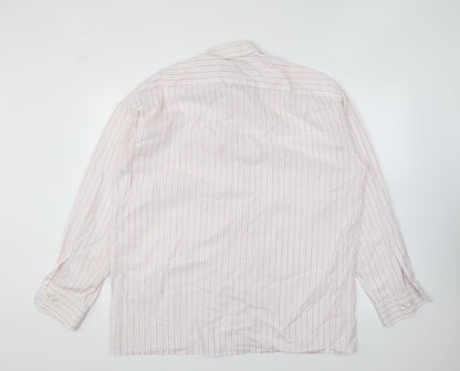 Mens UK Size 17 Eterna Pink  Button-Up Long Sleeve Casual Shirt