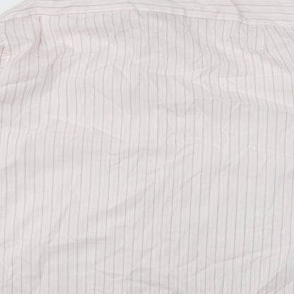 Mens UK Size 17 Eterna Pink  Button-Up Long Sleeve Casual Shirt