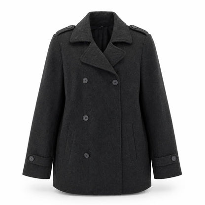 Dunnes Womens Grey Overcoat Coat Size L Button