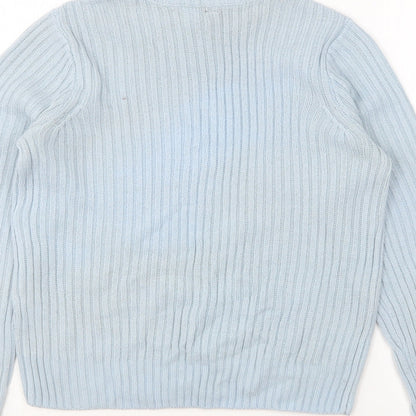 Womens UK Size XS H&M Blue Pullover Jumper