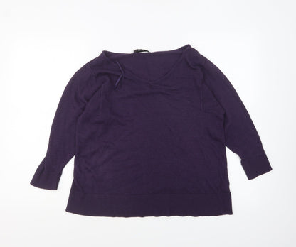 Womens UK Size 10 Marks and Spencer Purple Pullover Jumper
