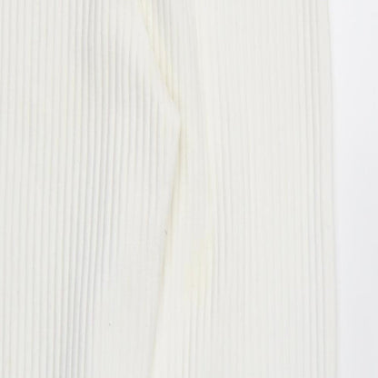 Womens UK Size 6 PRETTYLITTLETHING Regular Fit  White Trousers