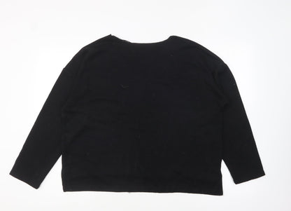 Primark Womens Black V-Neck Polyester Pullover Jumper Size L