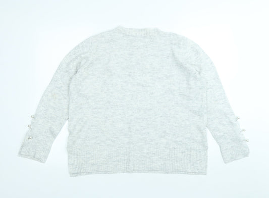 Womens UK Size 16 Dorothy Perkins Grey Pullover Jumper