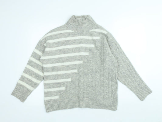Womens UK Size S M&Co Grey Pullover Jumper