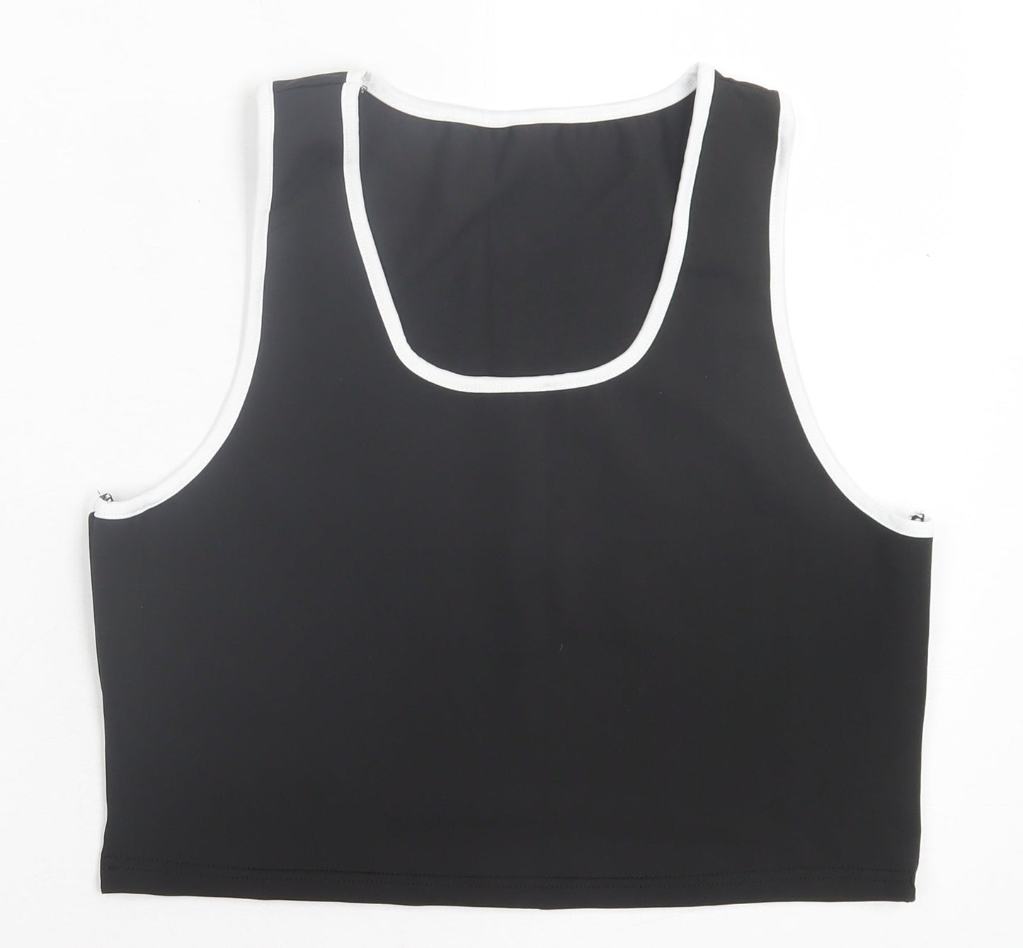 Womens UK Size 3XL Preworn Black Cropped Tank