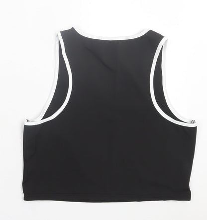 Womens UK Size 3XL Preworn Black Cropped Tank