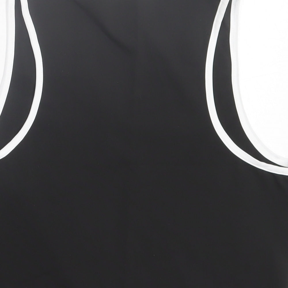 Womens UK Size 3XL Preworn Black Cropped Tank