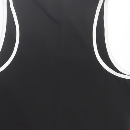 Womens UK Size 3XL Preworn Black Cropped Tank