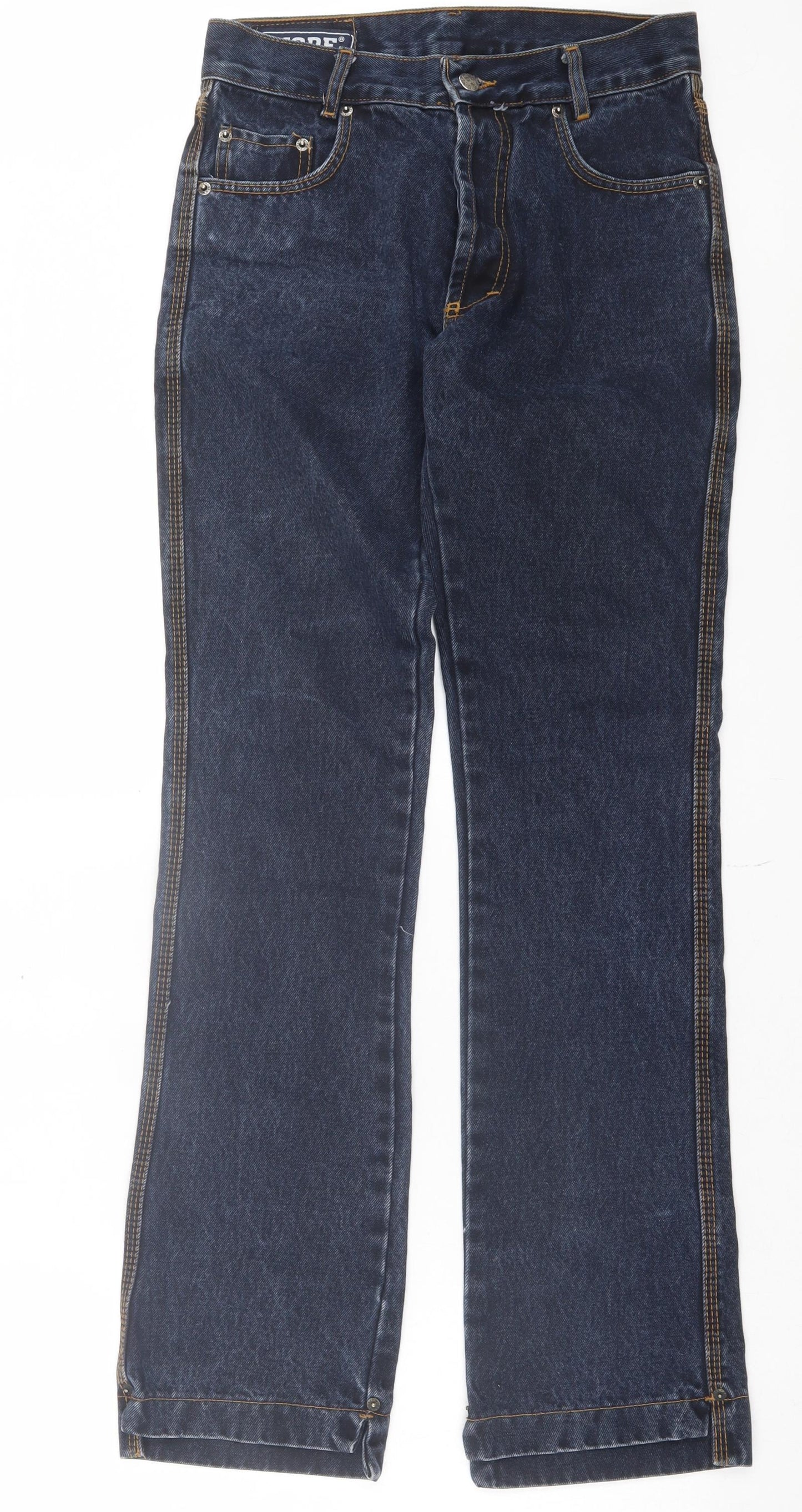 mope Mens Blue Cotton Straight Jeans Size 28 in L32 in Regular Button