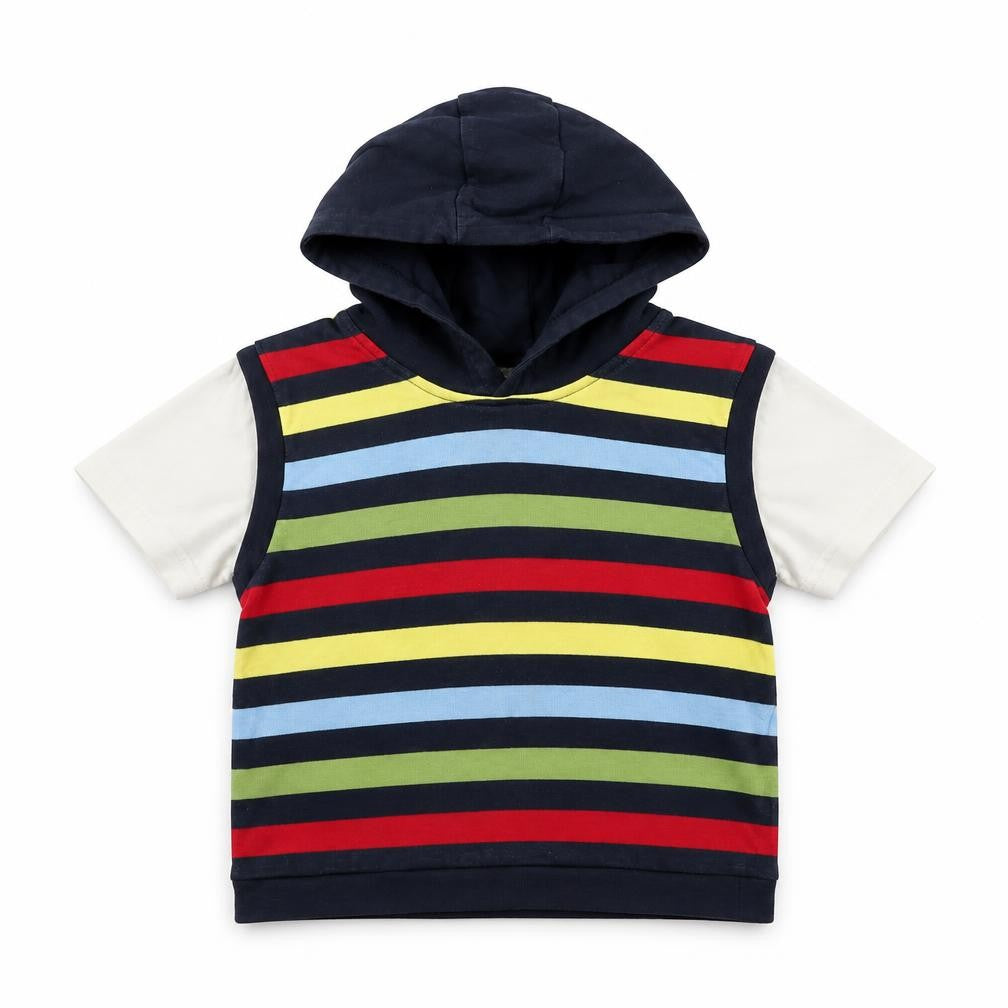 George Boys Multicoloured Striped Cotton Pullover Hoodie Size 2 Years Pullover