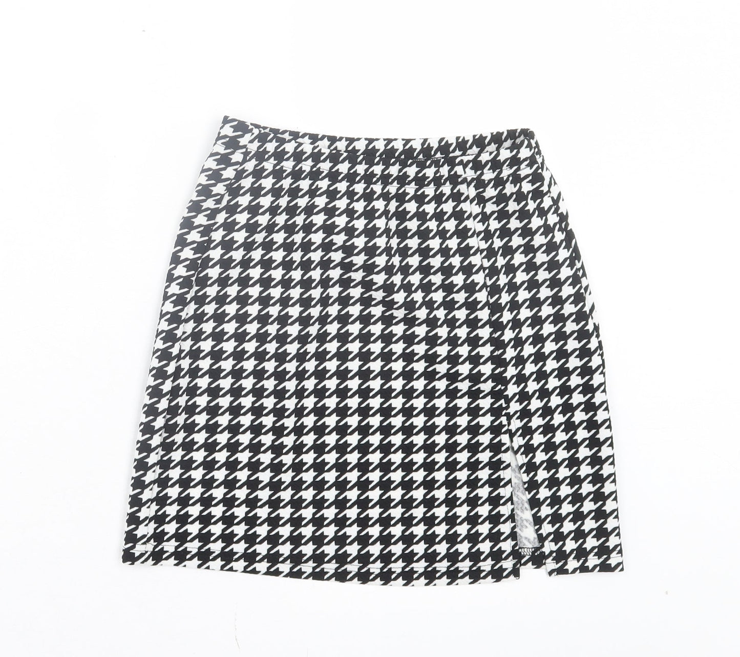 SheIn Womens White Geometric Polyester A-Line Skirt Size XS