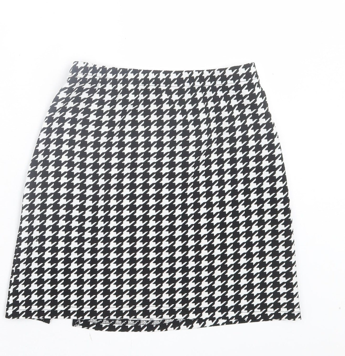 SheIn Womens White Geometric Polyester A-Line Skirt Size XS